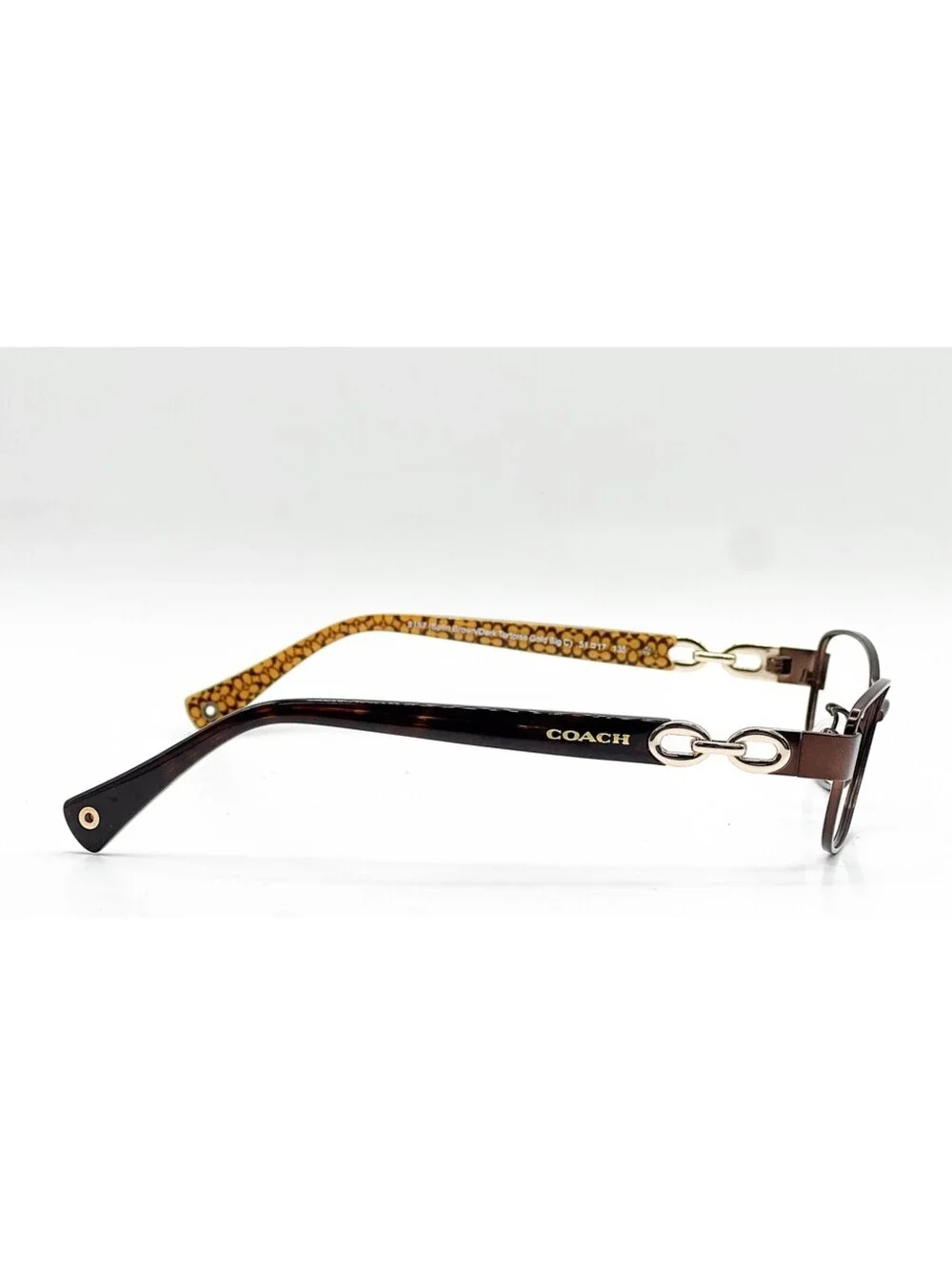 Coach HC 5054 9187 Satin Brown Tortoise Gold Authentic Eyeglass Frames 51-17